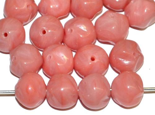 Glasperlen Nuggets rosa opak, hergestellt in Gablonz / Tschechien