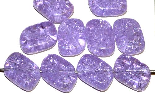 Glasperlen, crash-beads violett transp., hergestellt in Gablonz / Tschechien