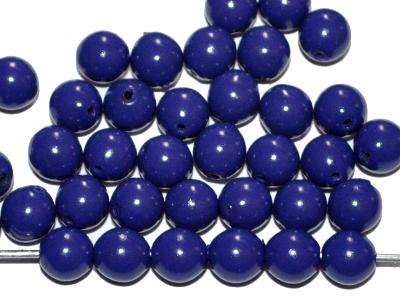 Glasperlen rund
 mit Wachsüberzug
 dunkelblau,
 hergestellt in Gablonz Tschechien