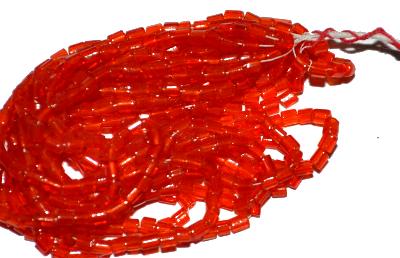 2-cut Beads in den 1920/30 Jahren in Gablonz/Böhmen hergestellt
 orange transp. 