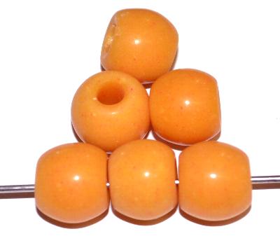 Glasperlen (Prosserbeads) aus Gablonz/Böhmen um 1920 hergestellte, Trade Beads für den Afrikahandel, gelborange opak