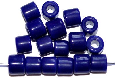 Glasperlen tilt-beads (Prosserbeads)
 dunkelblau opak,
 in den 1920/30 Jahren in Gablonz/Böhmen
 hergestellt