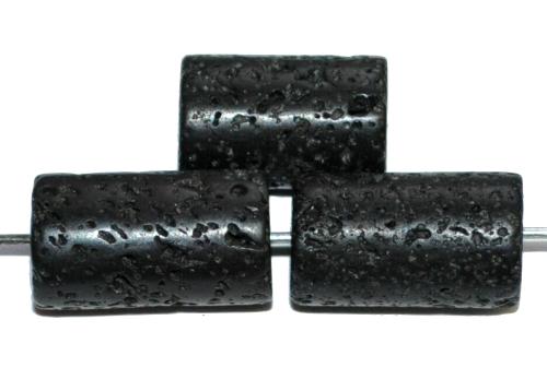 Steinperlen Walze aus Black Lava