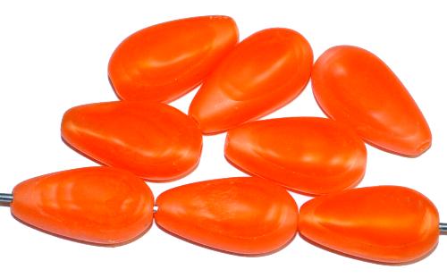 Glasperlen / Table Cut Beads
 geschliffen, Perlettglas orange Rand mattiert,
 hergestellt in Gablonz / Tschechien
 Rand mattiert (frostet)