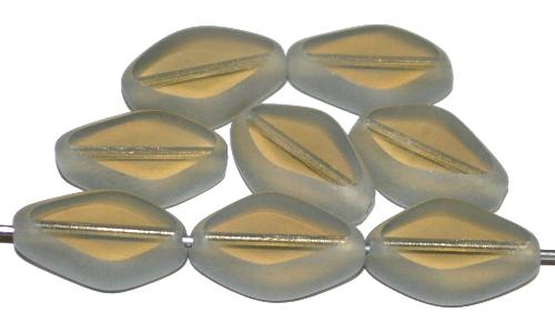 Glasperlen / Table Cut Beads
 geschliffen, Opalglas silk,
 Rand mattiert (frostet),
 hergestellt in Gablonz / Tschechien