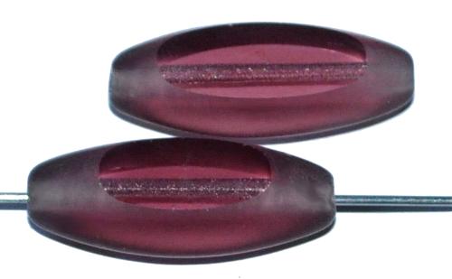 Glasperlen / Table Cut Beads geschliffen
 violett transp. mit picasso finish,
 hergestellt in Gablonz / Tschechien
