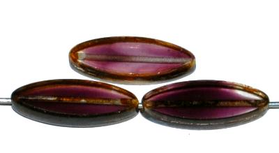 Glasperlen / Table Cut Beads
 geschliffen
 violett kristall mit picasso finish, 
 hergestellt in Gablonz / Tschechien