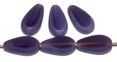 Glasperlen / Table Cut Beads
 geschliffen, Opalglas violett,
 hergestellt in Gablonz / Tschechien