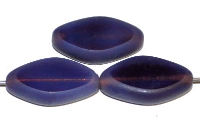 Glasperlen / Table Cut Beads
 geschliffen, Opalglas violett,
 hergestellt in Gablonz / Tschechien