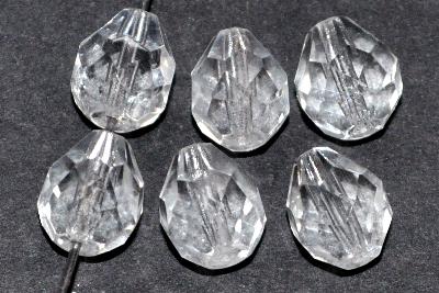 geschliffene Glasperlen Tropfen, kristall, in der Zeit zwischen 1920 bis 1945 von der Firma Riedel in Gablonz / Böhmen hergestellt