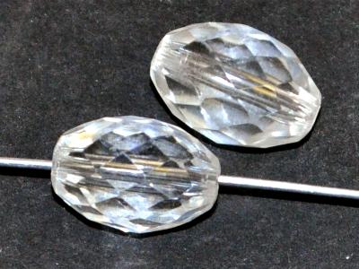 geschliffene Glasperlen, kristall, um 1920/30 in Gablonz/Böhmen hergestellt