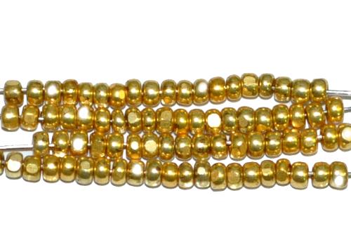 Cut Rocailles (angeschliffene Rocailles) von Preciosa Tschechien
 gold