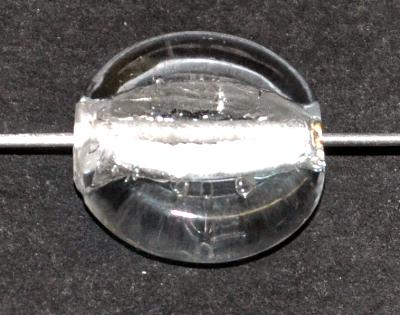 Glasperlen / Lampenperle, mit eingearbeiteter Silberfolie, handgefertigt in einer kleinen Manufaktur bei Gablonz / Tschechien