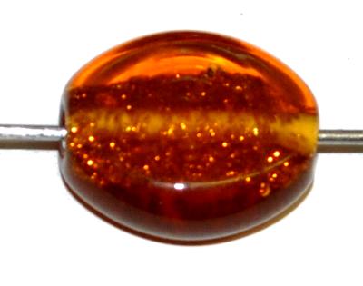 Glasperlen / Lampenperle, mit Goldstone, handgefertigt in einer kleinen Manufaktur bei Gablonz / Tschechien