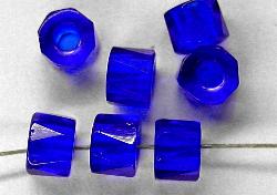 facettierte Glasperlen blau