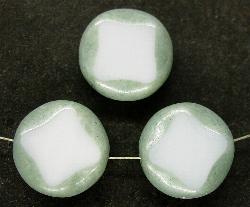 Glasperlen / Table Cut Beads
 alabasterweiß
 geschliffen