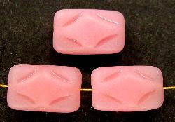 Glasperlen rosa
 mattiert (frostet),
 hergestellt in Gablonz / Tschechien,