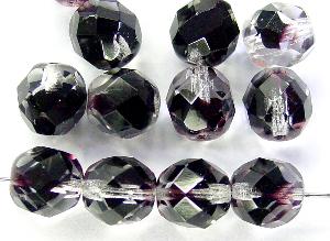 facettierte Glasperlen
 lila(fast schwarz) mit kristall Überfang