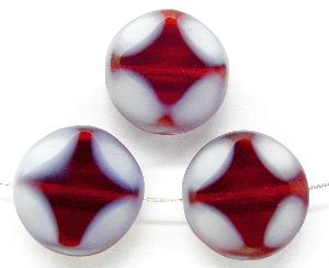 Glasperlen / Table Cut Beads
 geschliffen
 Rand mattiert