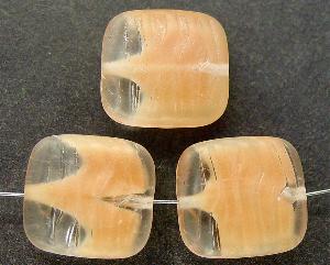 Glasperlen Quadrate
 kristall / sand
 mattiert (frostet)