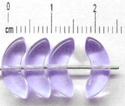 Glasperlen flieder   
 zum Einfassen einer Mittelperle,
 unter Kunstlicht eher aqua,
 unter Tageslicht eher violett,
 hergestellt in Gablonz / Tschechien