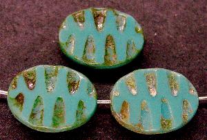 Glasperlen / Table Cut Beads
 geschliffen
 mit Travertin-Veredelung,
 nach alten Vorlagen aus den 1930/40 Jahren neu gefertigt