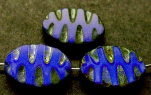 Glasperlen / Table Cut Beads
 geschliffen
 mit picasso finish,
 nach alten Vorlagen aus den 1930/40 Jahren neu gefertigt