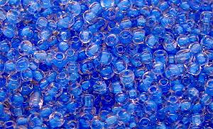 Rocailles
 kristall mit Farbeinzug blau