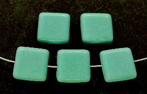 Glasperlen Quadrate mint