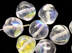 Glasperlen Nuggets  kristall mit AB, hergestellt in Gablonz / Tschechien
