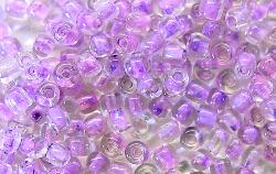 Rocailles 
 kristall mit Farbeinzug violett hell