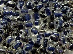 Rocailles  kristall mit Farbeinzug anthrazit