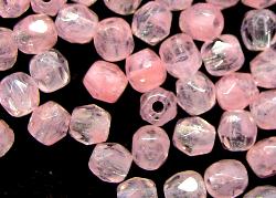 facettierte Glasperlen  Mischglas rosa kristall, hergestellt in Gablonz / Tschechien  