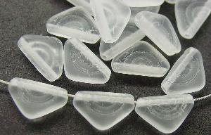 Glasperlen aus Gablonz/Böhmen in den 1930/40 Jahren hergestellt Trade Beads für den Afrikahandel (Shell Beads) kristall mattiert