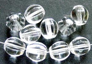 Glasperlen mit längsschliff
 kristall