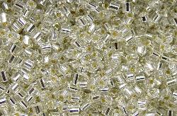 2-cut-Beads /kristall mit Silbereinzug