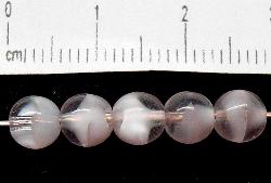 Glasperlen  zart violett/kristall 