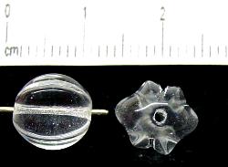 Glasperlen Melonbeads kristall, hergestellt in Gablonz / Tschechien