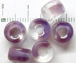 Glasperlen violett kristall, hergestellt in Gablonz / Tschechien