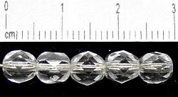 facettierte Glasperlen   kristall,  hergestellt in Gablonz / Tschechien 